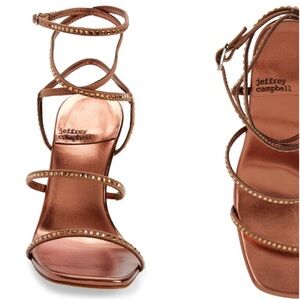 Jeffrey Campbell brown lace up sandals